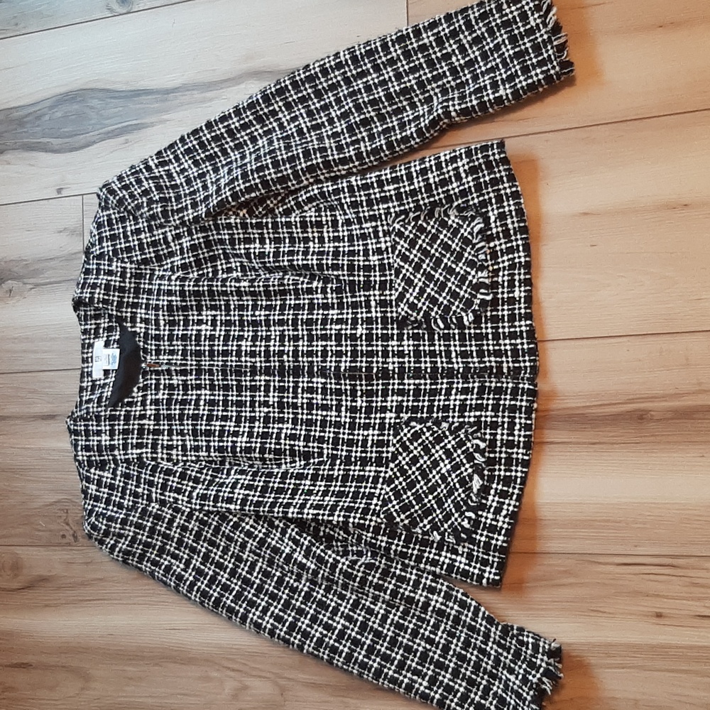 Apt. 9 Black and White Checkered Blazer